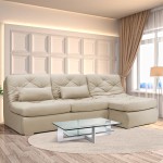 Мягкий угол «Борнео» с оттоманкой (Кремовый)