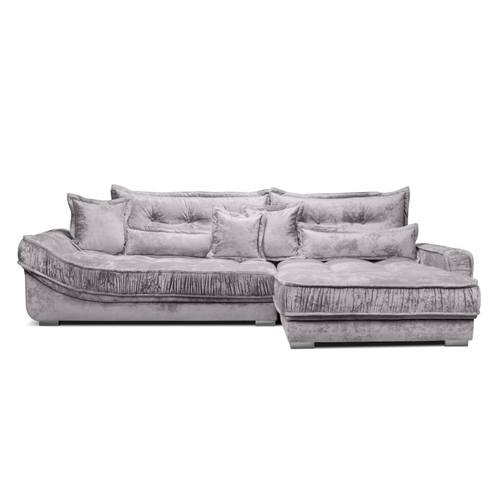 Мягкий угол «Бруно» правый (Светло-серый)