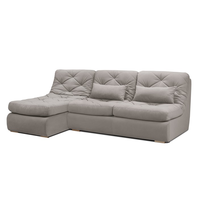 Мягкий угол «Борнео» с оттоманкой (Серый)