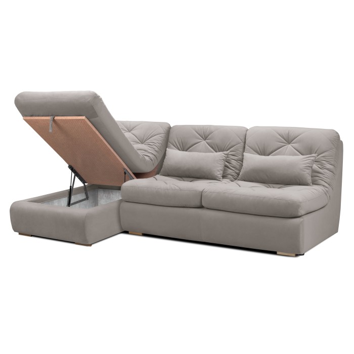 Мягкий угол «Борнео» с оттоманкой (Серый)