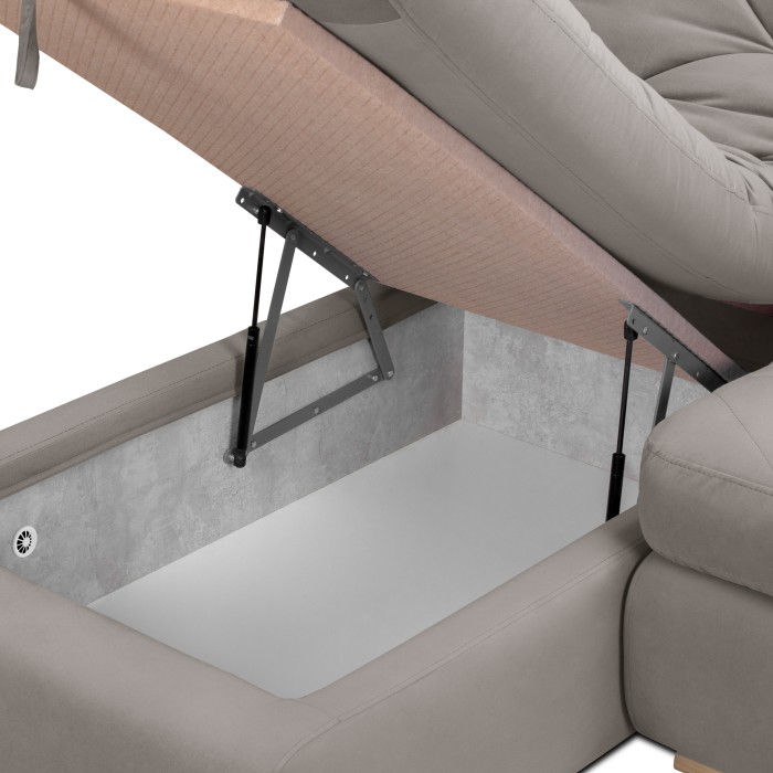 Мягкий угол «Борнео» с оттоманкой (Серый)