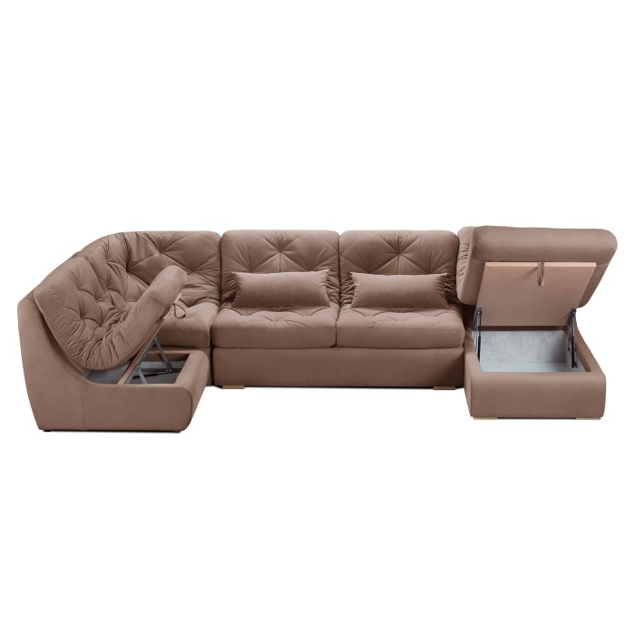 Мягкий угол «Борнео» П-образный (Какао)