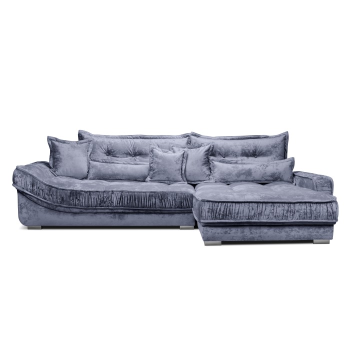 Мягкий угол «Бруно» правый (Серо-голубой)