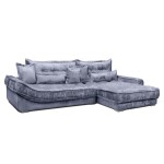 Мягкий угол «Бруно» правый (Серо-голубой)