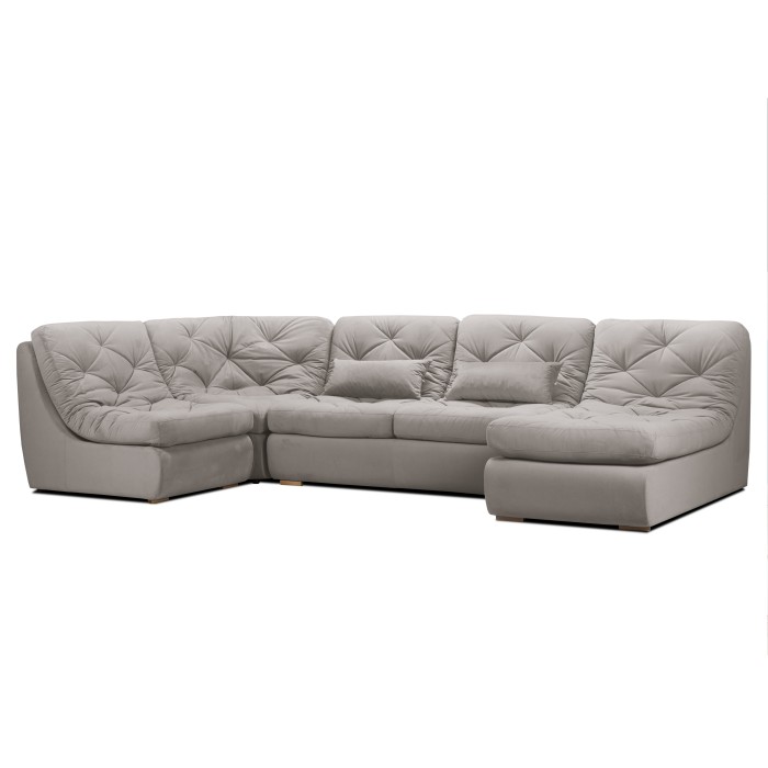 Мягкий угол «Борнео» П-образный (Серый)