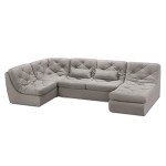 Мягкий угол «Борнео» П-образный (Серый)