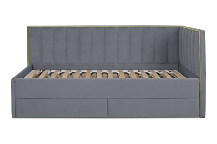 Кровать «Порше» 900×2000 (угол 7) (Серый)