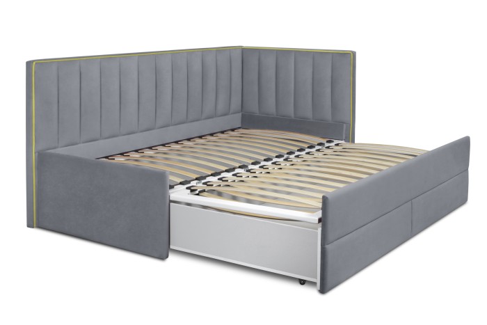 Кровать «Порше» 900×2000 (угол 7) (Серый)