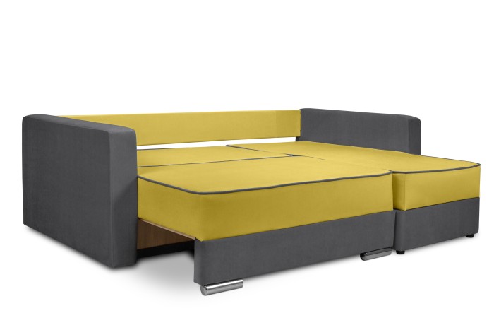 Мягкий угол «Перс» (Горчичный/Серый)