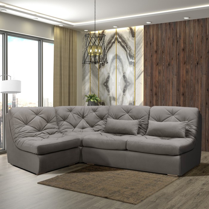 Мягкий угол «Борнео» (Серый)