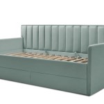 Кровать «Порше» 900×2000 с двумя боковинами (Мятный)