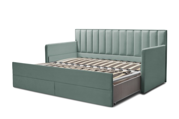 Кровать «Порше» 900×2000 с двумя боковинами (Мятный)