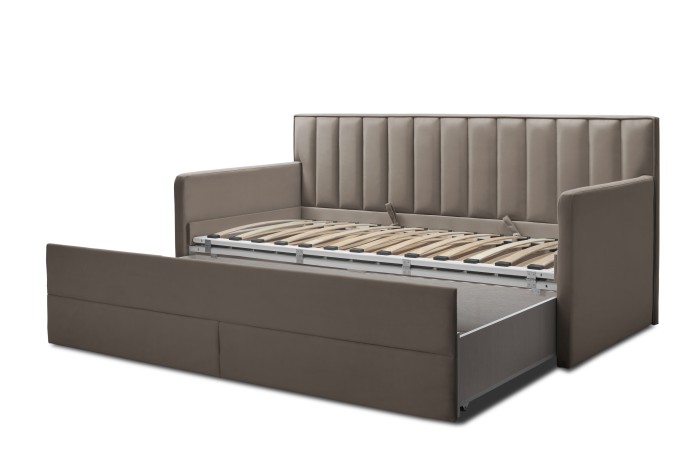 Кровать «Порше» 900×2000 с двумя боковинами (Бежевый)