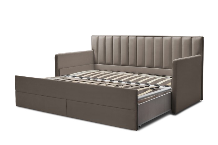 Кровать «Порше» 900×2000 с двумя боковинами (Бежевый)