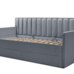 Кровать «Порше» 900×2000 с двумя боковинами (Светло-серый)