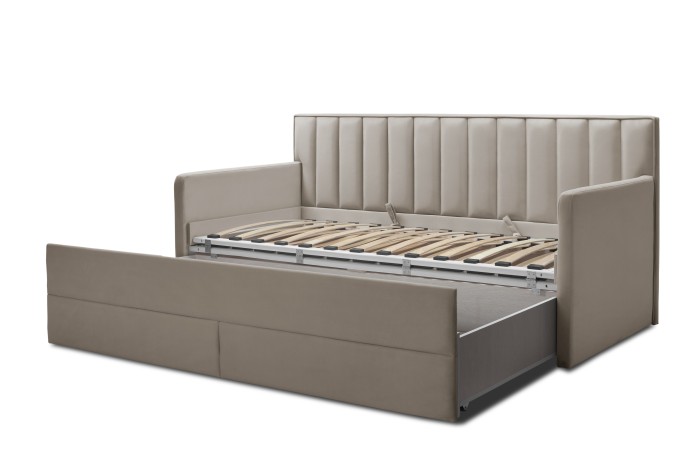 Кровать «Порше» 900×2000 с двумя боковинами (Кремовый)