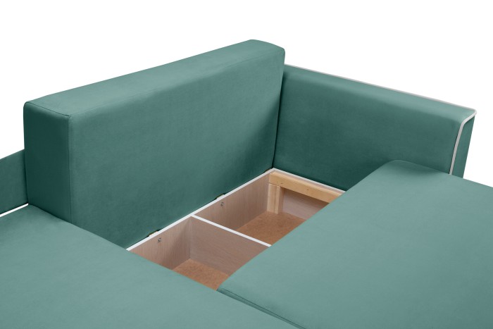 Мягкий угол «Айрон» (Аквамариновый)