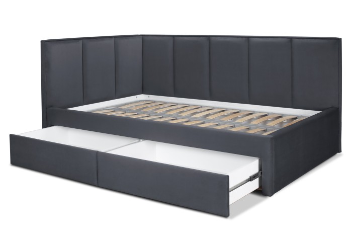 Кровать «Лайф» с ящиками (Серый)