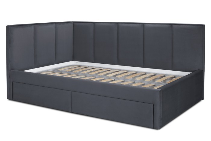 Кровать «Лайф» с ящиками (Серый)