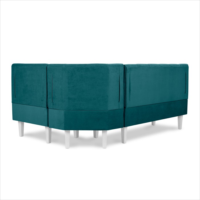 Кухонный уголок «Лео» 1260×1900 (660×580×1320) (Изумрудный)