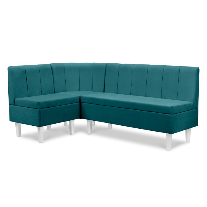 Кухонный уголок «Лео» 1260×1900 (660×580×1320) (Изумрудный)