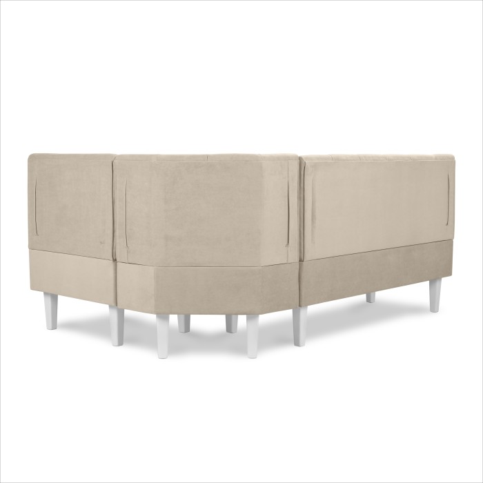 Кухонный уголок «Лео» 1260×1900 (660×580×1320) (Кремовый)