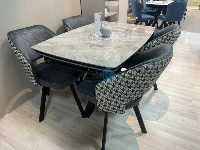 Стол DikLine DKU120, Керамика Italian Grey (глянец серый) ()