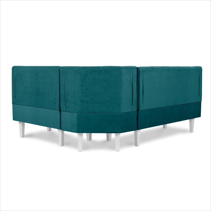 Кухонный уголок «Лео» 1480×1700 (880×580×1100) (Изумрудный)