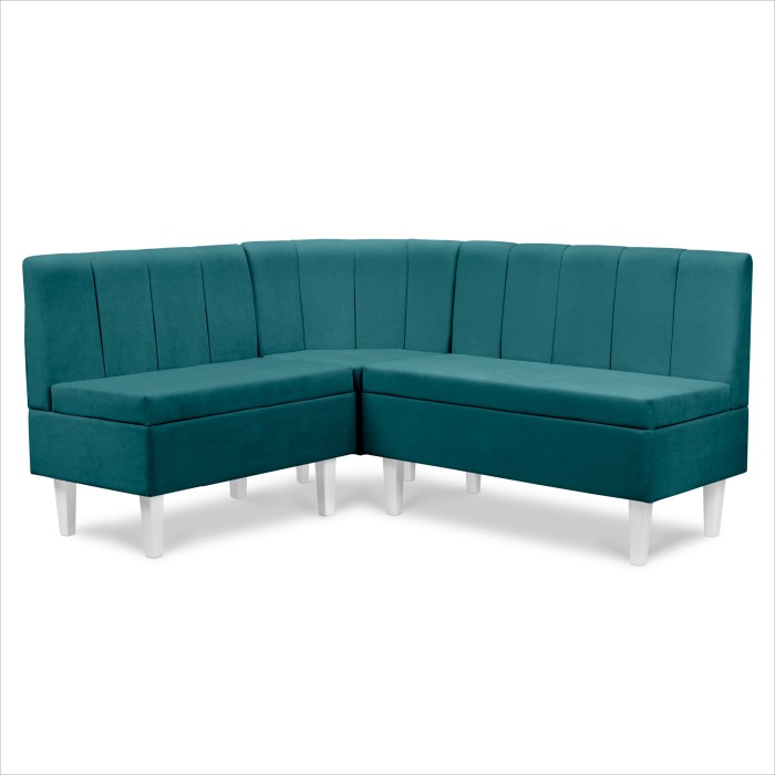 Кухонный уголок «Лео» 1480×1700 (880×580×1100) (Изумрудный)