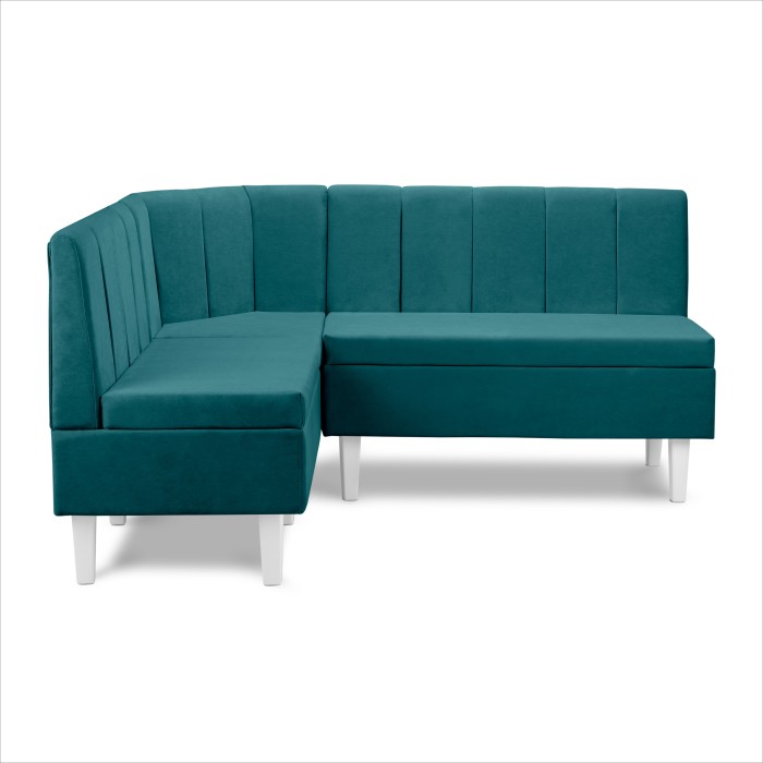 Кухонный уголок «Лео» 1480×1700 (880×580×1100) (Изумрудный)