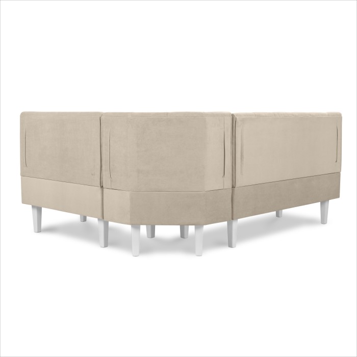 Кухонный уголок «Лео» 1480×1700 (880×580×1100) (Кремовый)