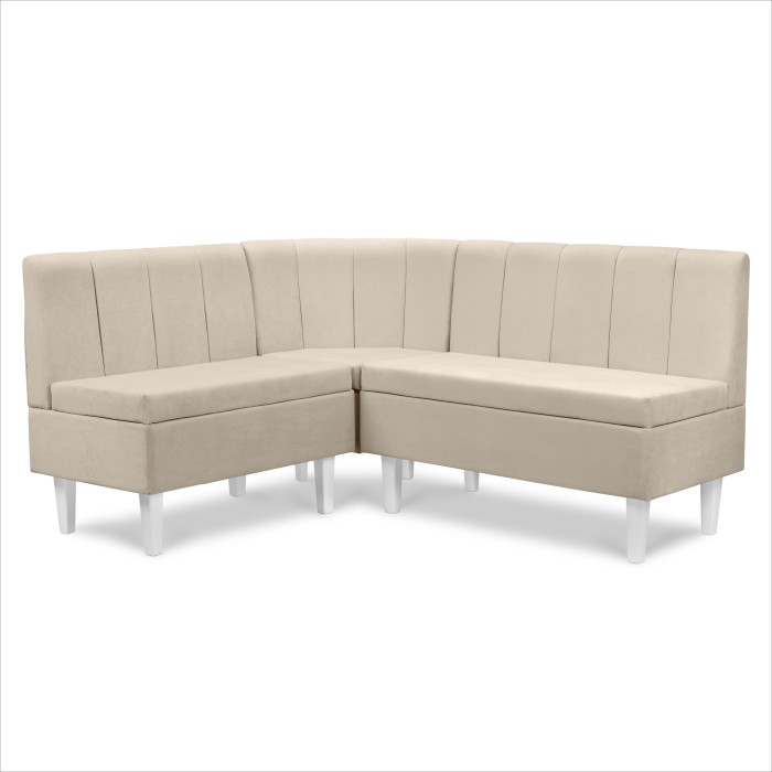 Кухонный уголок «Лео» 1480×1700 (880×580×1100) (Кремовый)