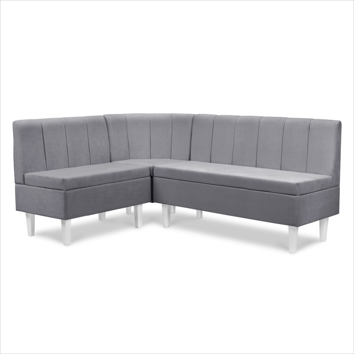 Кухонный уголок «Лео» 1480×1900 (880×580×1320) (Серый)