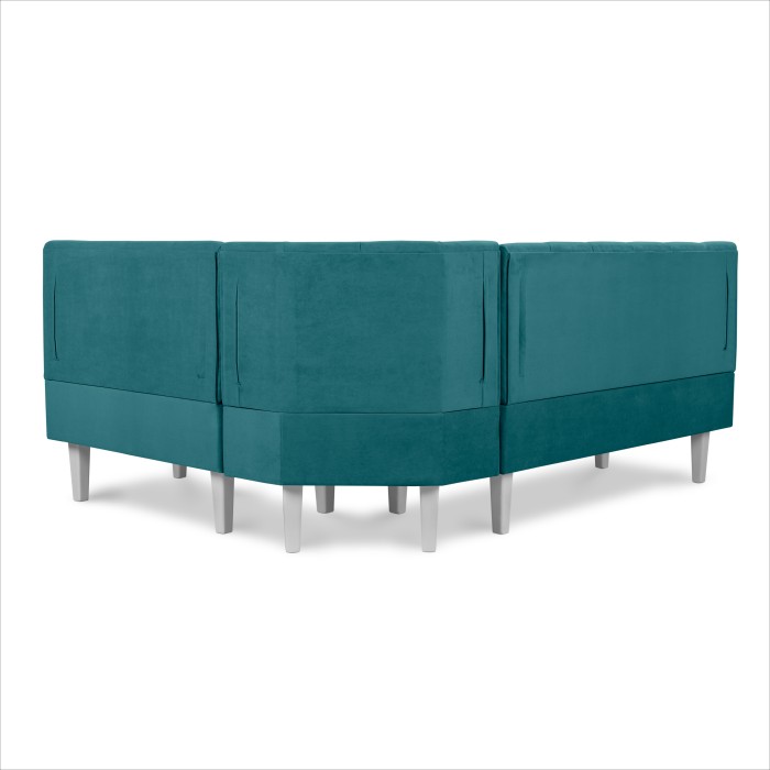 Кухонный уголок «Лео» 1480×1900 (880×580×1320) (Изумрудный)