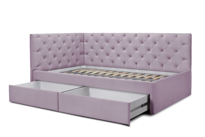 Кровать «Оливия» с ящиками (Лавандовый)