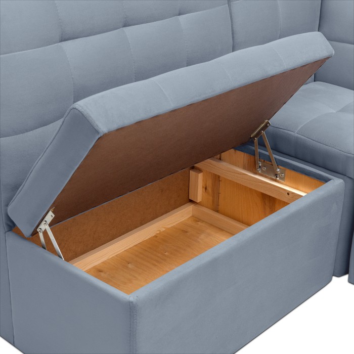 Кухонный уголок «Омега» (спальное место) (Светло-серый)