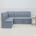 Кухонный уголок «Омега» (спальное место) (Светло-серый)