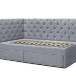 Кровать «Оливия» с ящиками (Светло-серый)