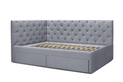 Кровать «Оливия» с ящиками (Светло-серый)