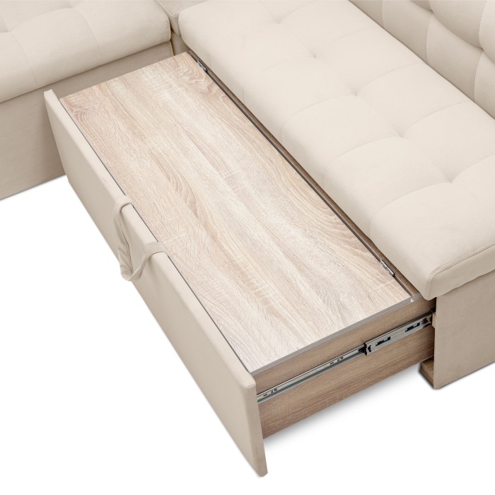 Кухонный уголок «Омега» (спальное место) (Кремовый)