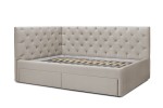 Кровать «Оливия» с ящиками (Кремовый)