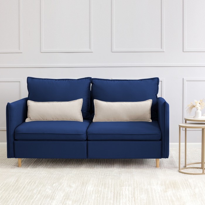 Диван-кровать «Оливер» (новые параметры) (Синий)