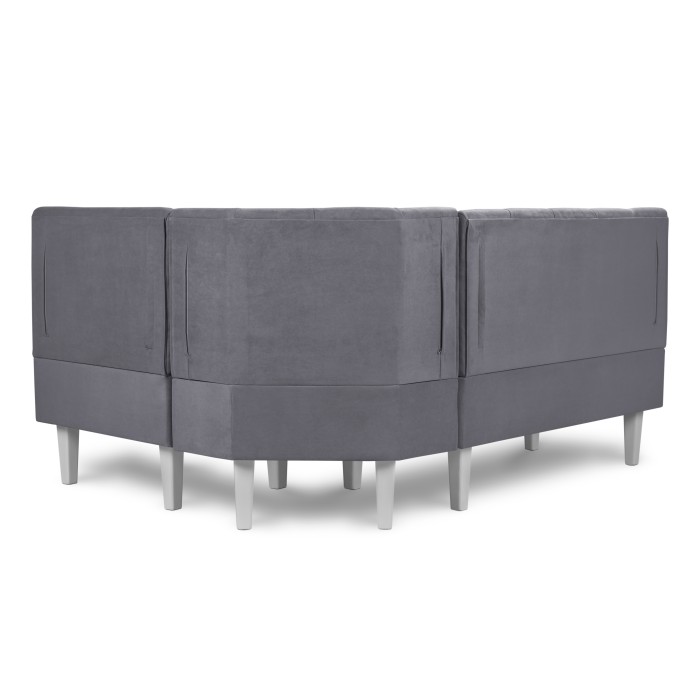 Кухонный уголок «Лео» (Серый)