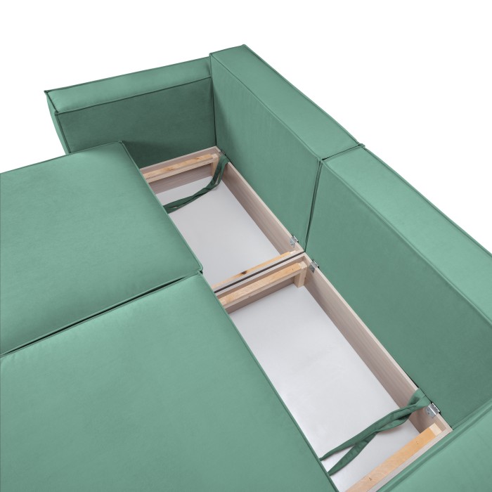 Мягкий угол «Чикаго» (Аквамариновый)