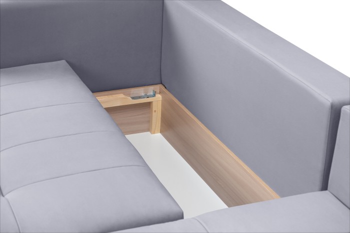 Мягкий угол «Чилетти» (Светло-серый)