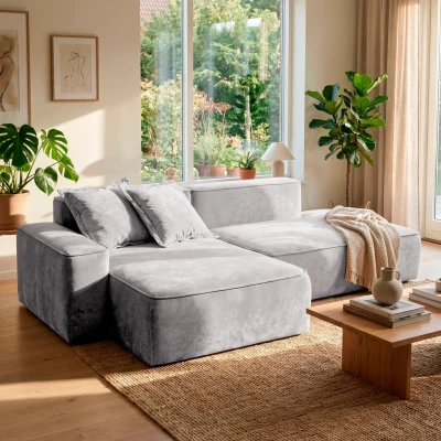 Мягкий угол «Бали» (Светло-серый)