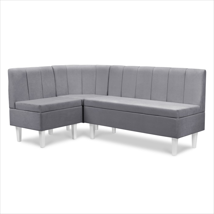 Кухонный уголок «Лео» 1260×1900 (660×580×1320) (Серый)