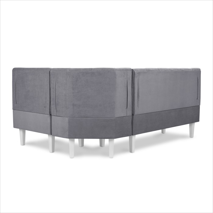 Кухонный уголок «Лео» 1260×1900 (660×580×1320) (Серый)