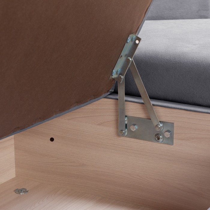 Кухонный уголок «Лео» 1260×1900 (660×580×1320) (Серый)