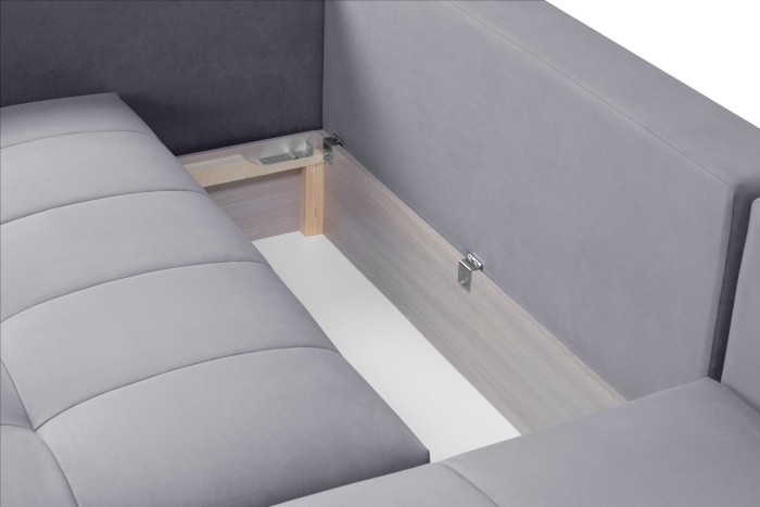 Мягкий угол «Чилетти» long (Светло-серый)